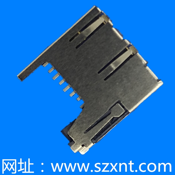 TF卡座/microSD push 內焊帶偵測（常閉）（H=1.8mm）